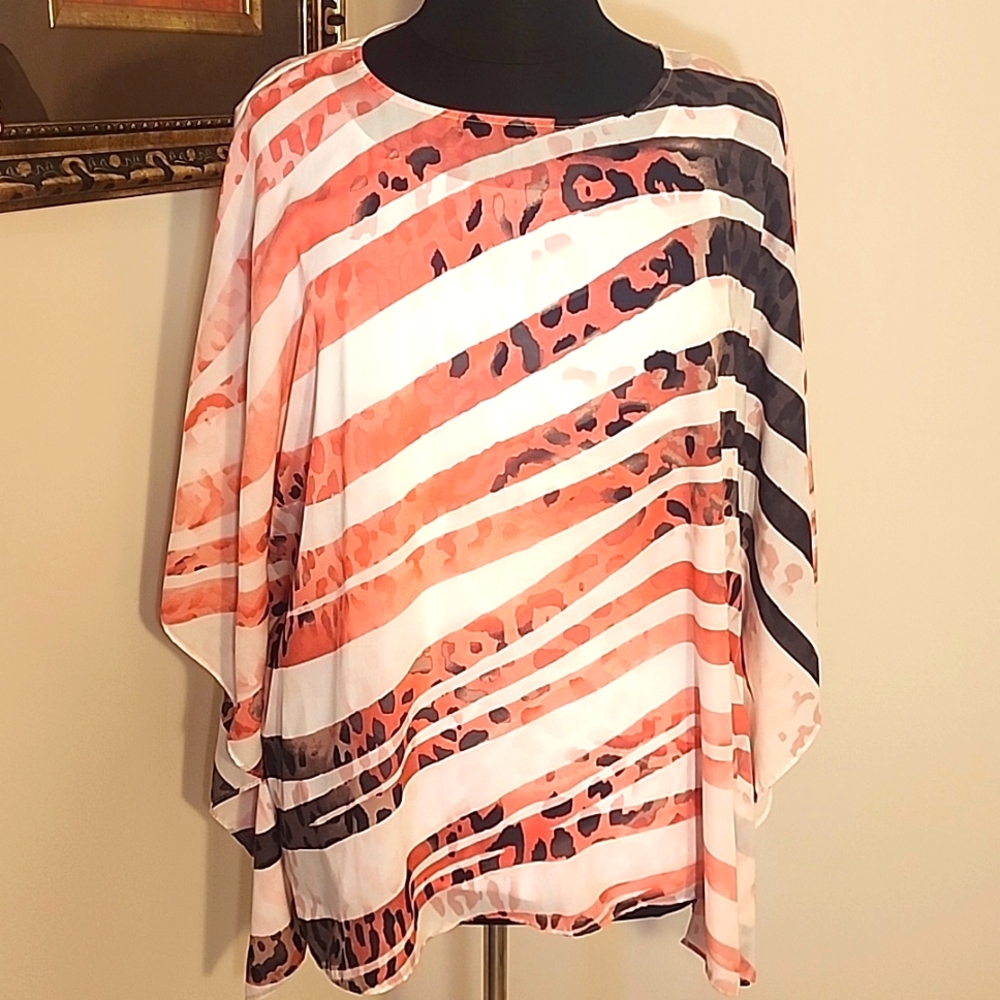 JM Collection Pullover Kimono Top